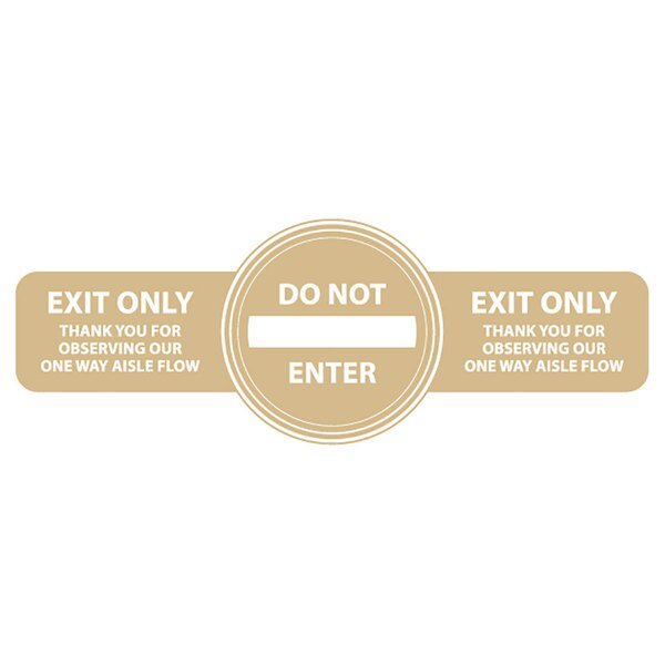 EXIT Only, Do Not Enter, Tan, 15
